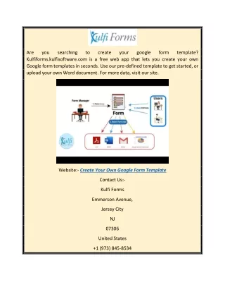 Create Your Own Google Form Template  Kulfiforms.kulfisoftware