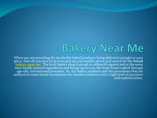 bakery near me
