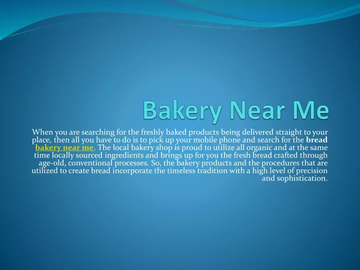 bakery near me