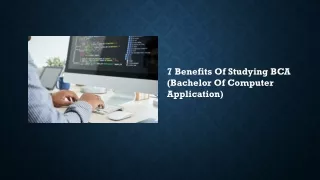 7 Benefits Of Studying BCA (Bachelor Of Computer Application)