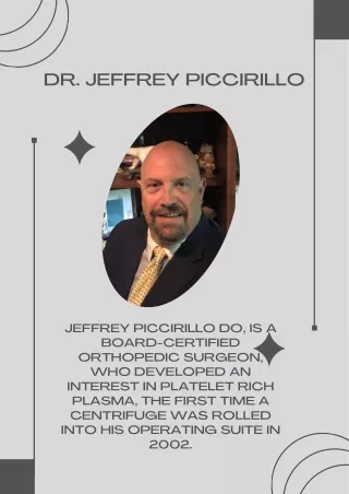 Dr. Jeffrey Piccirillo | Orthopedic Surgeon | USA