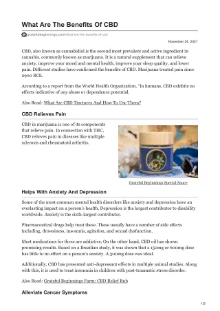 -What Are The Benefits Of CBD