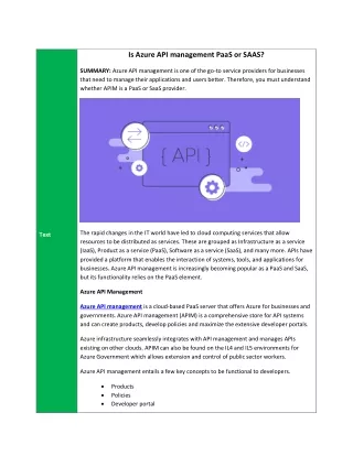 is azure api management paas or saas