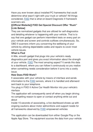 FIXD: Vehicle Sensor Health Monitor & Do You Need It?