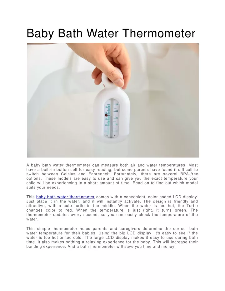 baby bath water thermometer