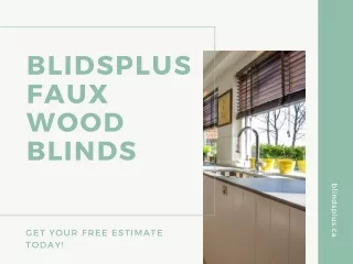 Faux Wood Blinds - Alternative to Real Wood