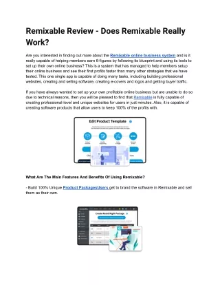 remixable review does remixable really work