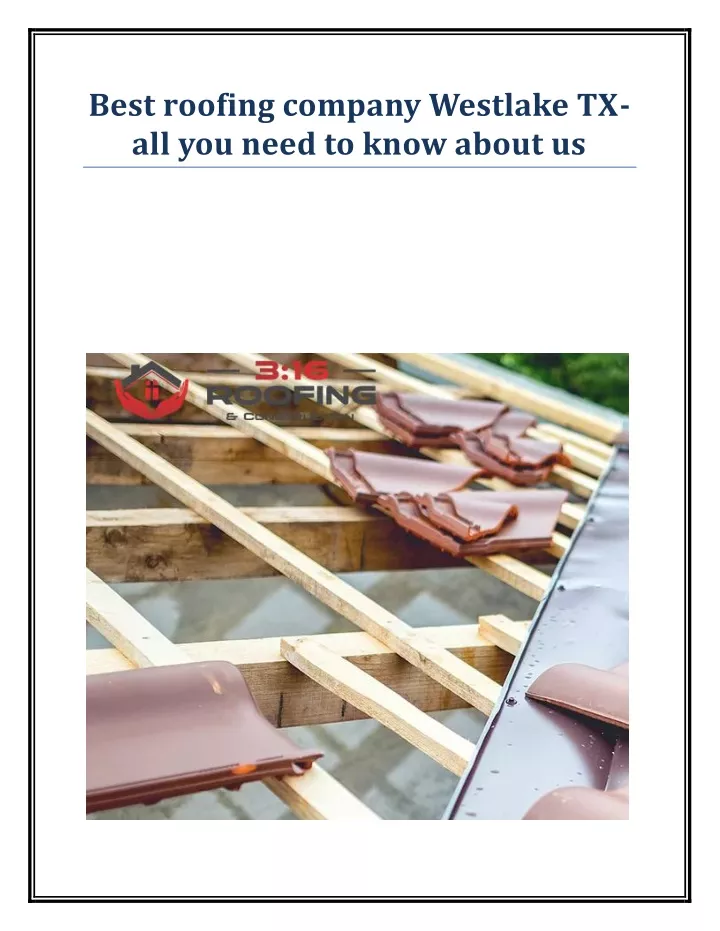 best roofing company westlake tx all you need