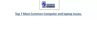 top 7 most common computer and laptop issues