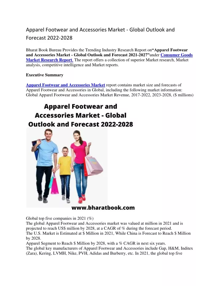 apparel footwear and accessories market global