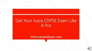 get your isacacdpse exam like a pro