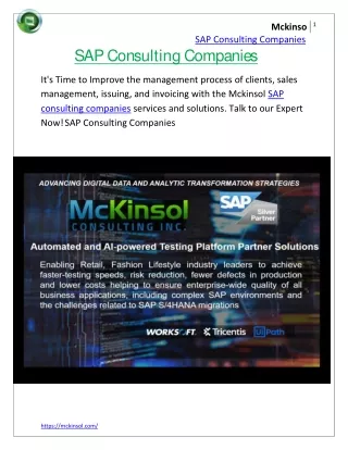 SAP Consulting Companies