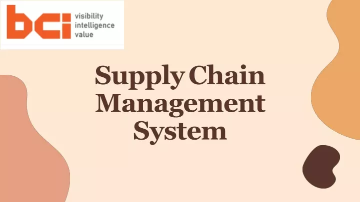 supply chain management system