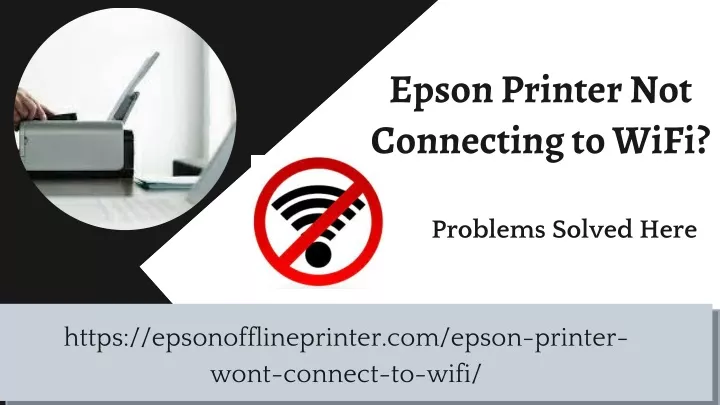 epson printer not connecting to wifi