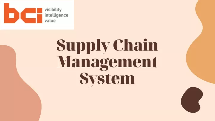 supply chain management system