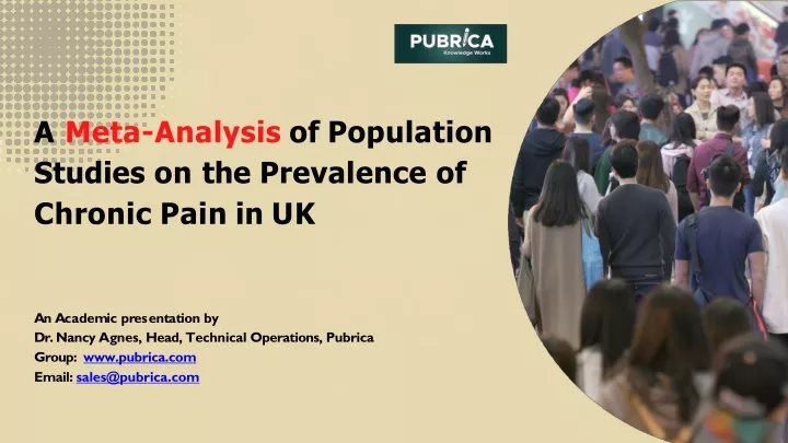 a meta analysis of population studies on the prevalence of chronic pain in uk