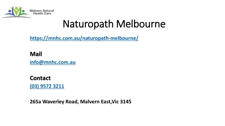 naturopath melbourne