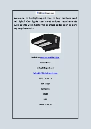 welcome to ledlightexpert com to buy outdoor wall