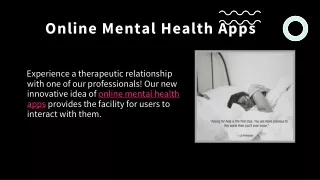 Online Mental Health Apps