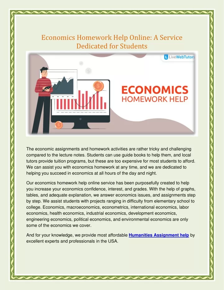 economics homework help online a service