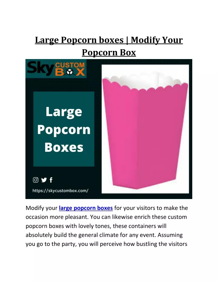 large popcorn boxes modify your popcorn box