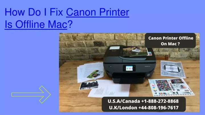 how do i fix canon printer is offline mac