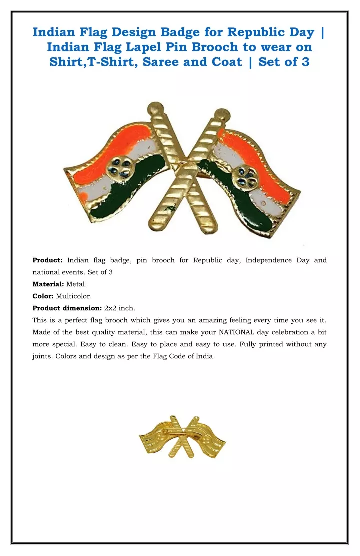 indian flag design badge for republic day indian