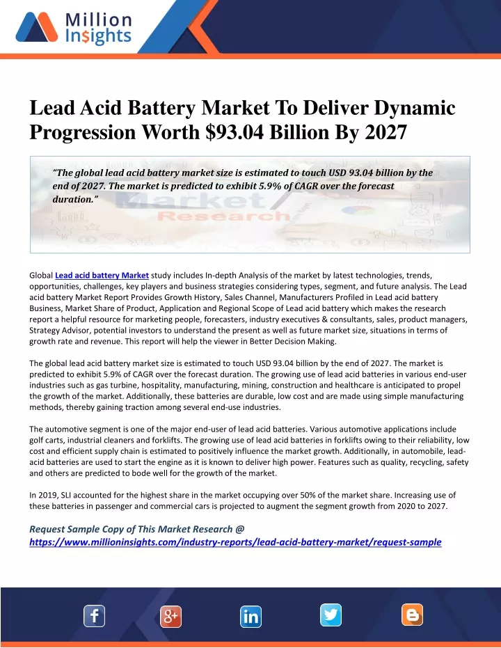 lead acid battery market to deliver dynamic
