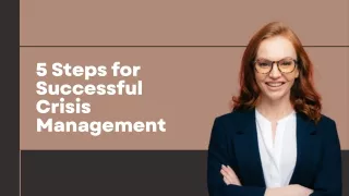 5 steps for successful crisis management