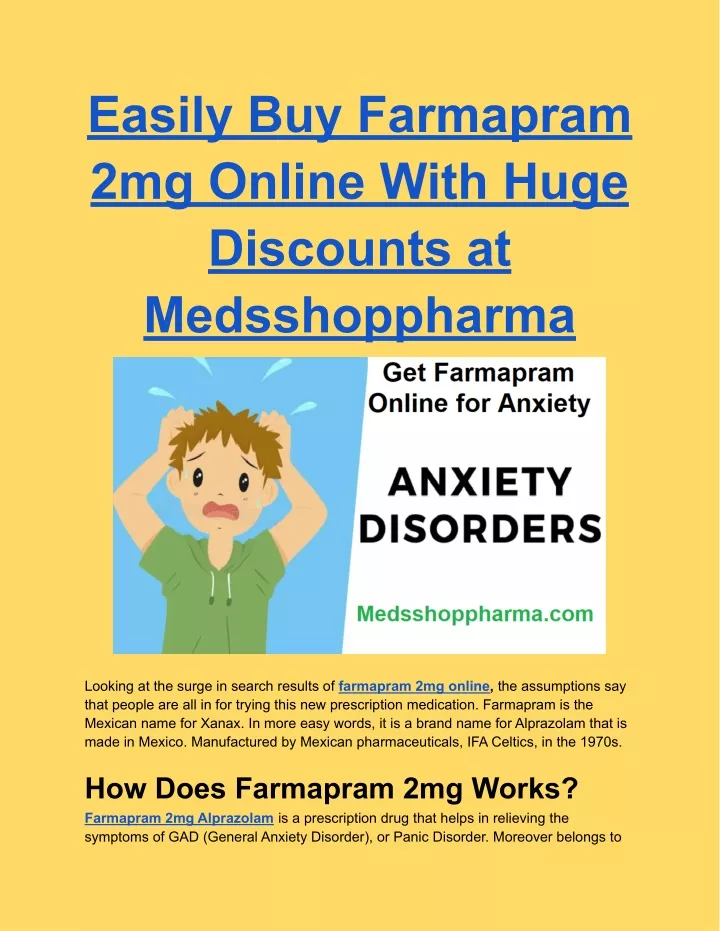 easily buy farmapram 2mg online with huge