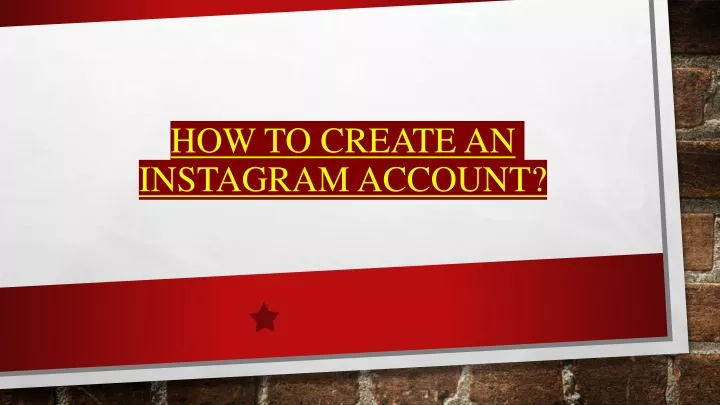 how to create an instagram account
