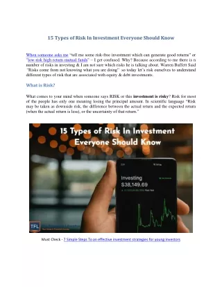 15 Types of Risk In Investment Everyone Should Know-converted