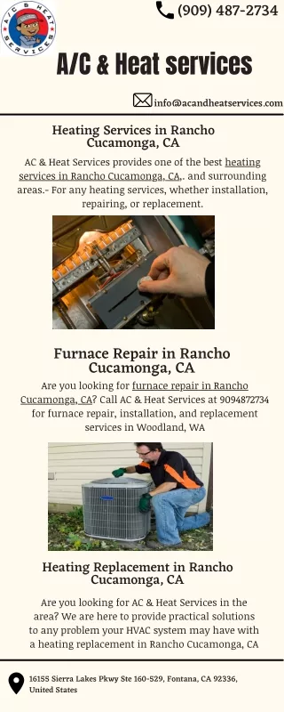 Heating Replacement in Rancho Cucamonga, CA