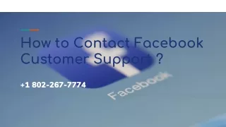 how to contact facebook customer support