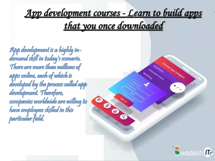 app development courses learn to build apps that