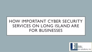 how important cyber security services on long island are for businesses