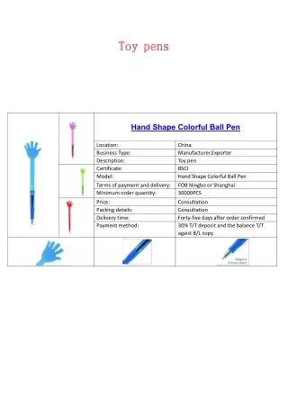 Toy pens