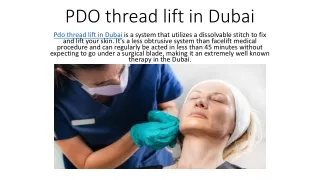 PDO thread lift in Dubai