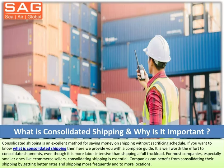 what is consolidated shipping why is it important