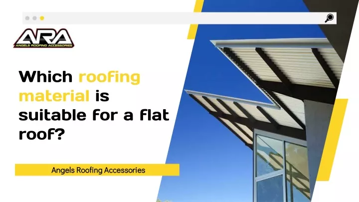 which roofing material is suitable for a flat roof