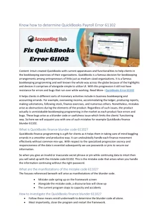 know how to determine quickbooks payroll error