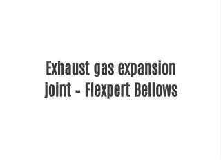 Exhaust gas expansion joint