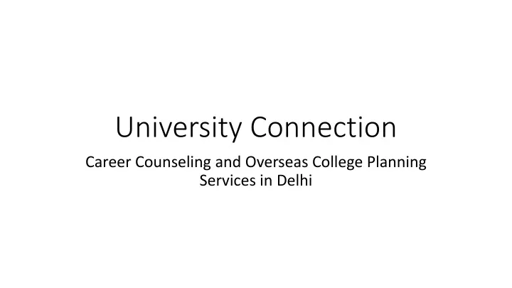 university connection