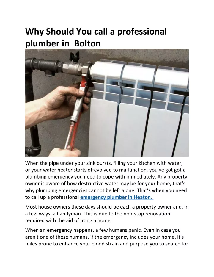 why should you call a professional plumber