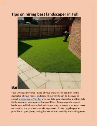tips on hiring best landscaper in toll