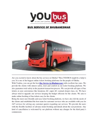 Online Bus Tickets in Odisha | Youbus