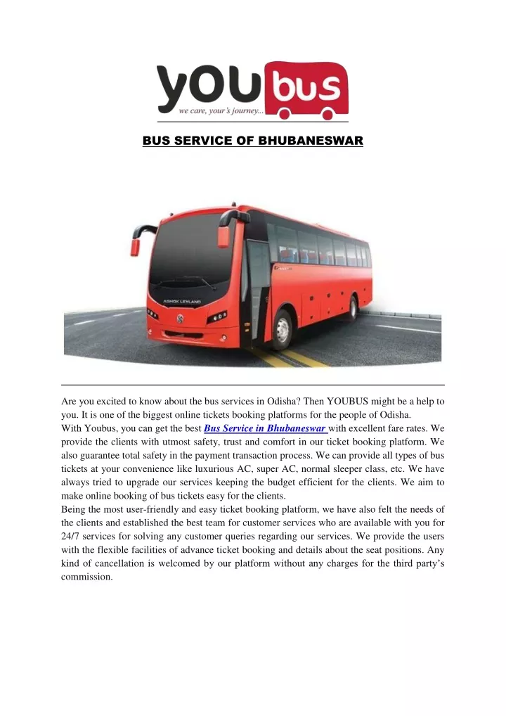 bus service of bhubaneswar