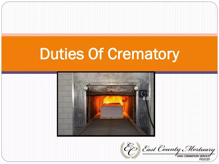 duties of crematory