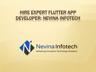 hire expert flutter app developer nevina infotech