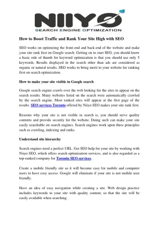 How to Boost Traffic and Rank Your Site High with SEO